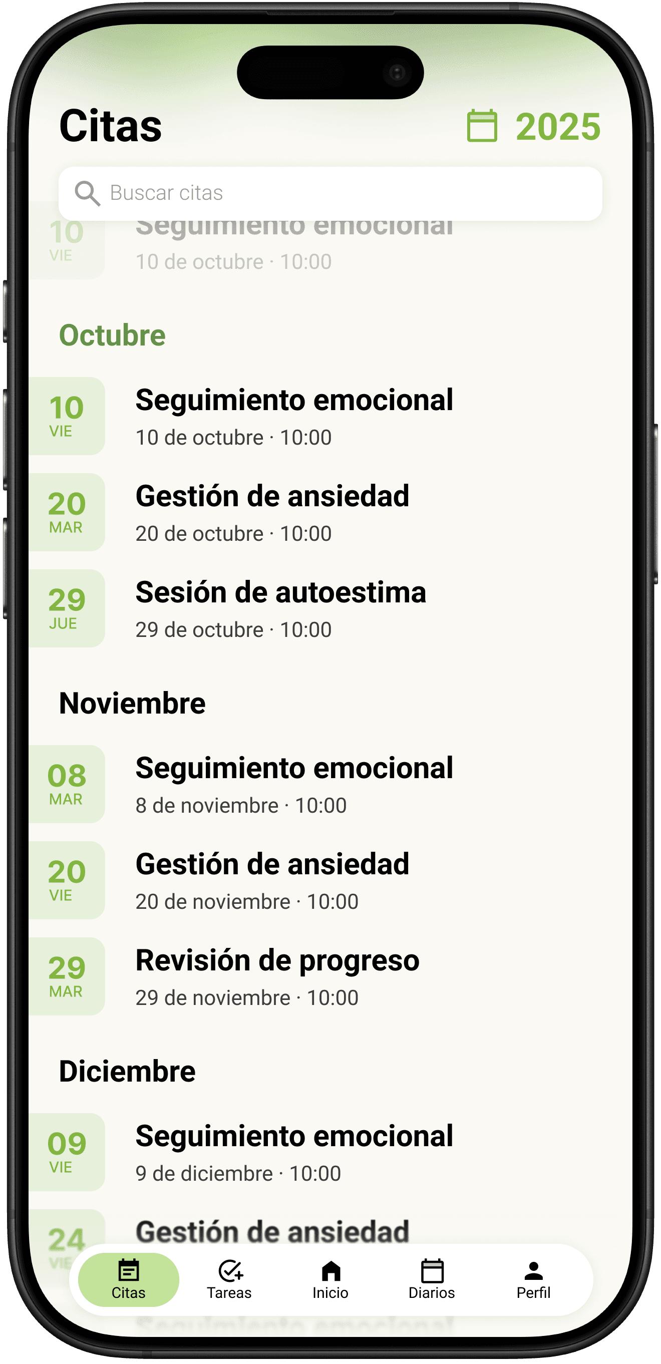 Gestionar citas
