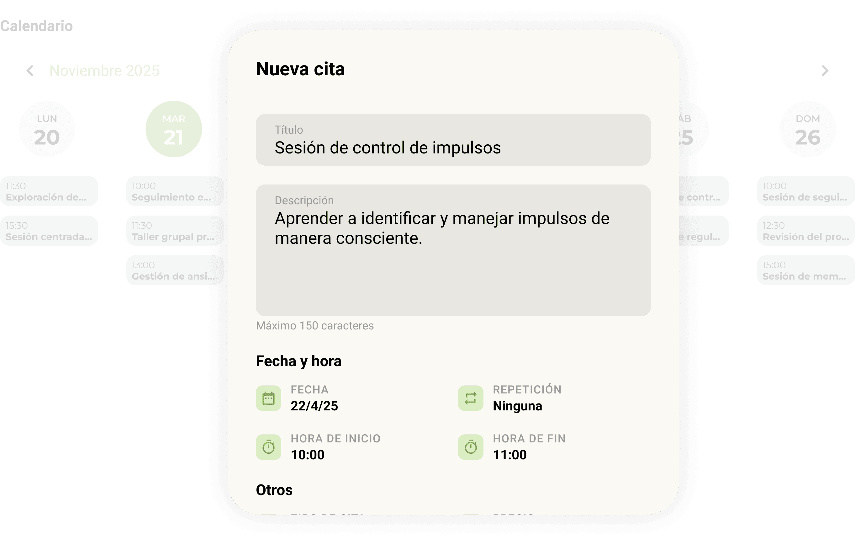 Citas y calendario